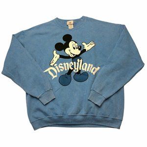 Disneyland Mickey Sweatshirt Pullover Blue Retro